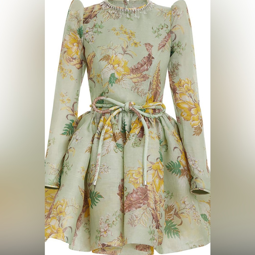 Zimmermann Matchmaker Tulip Green Dress